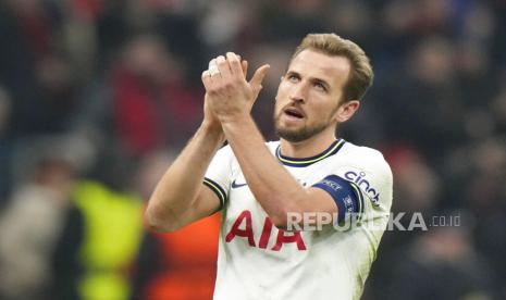 Striker Tottenham Hotspur, Harry Kane. Bayern Muenchen berusaha untuk menggaet Kane pada bursa transfer musim panas 2023 ini.