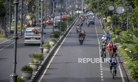 Ruas Jalan Ir H Djuanda (Dago), Kota Bandung, yang biasa menjadi lokasi agenda “Car Free Day” (CFD).