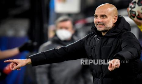 Pelatih Manchester City Pep Guardiola.