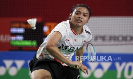 Pebulu tangkis tunggal putri Indonesia, Gregoria Mariska Tunjung.