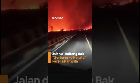 Viral! Jalan di Kalteng Bak Gerbang Neraka Akibat Karhutla Parah