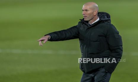 Pelatih kepala Real Madrid Zinedine Zidane.