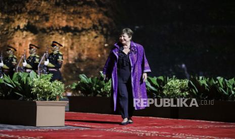 Direktur Pelaksana IMF Kristalina Georgieva. Kristalina mengajak seluruh pimpinan G20 untuk memperkuat arsitektur keuangan internasional. 