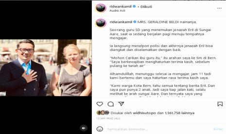 Ridwan Kamil dan guru penemu jenazah Eril