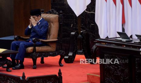 Presiden Joko Widodo mengikuti sidang Paripurna DPR pembukaan masa persidangan I DPR tahun sidang 2023-2024 di Gedung Nusantara, Kompleks Parlemen, Senayan, Jakarta, Rabu (16/8/2023). Adapun agenda sidang paripurna tersebut yaitu Pidato Ketua DPR dalam rangka pembukaan masa persidangan I tahun sidang 2023-2024 dan Pidato Presiden pada penyampaian keterangan pemerintah atas Rancangan Undang-Undang tentang APBN tahun anggaran 2024 beserta nota keuangannya dan dokumen pendukungnya. 