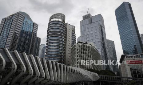 Gedung perkantoran di Jakarta. Beberapa waktu terakhir klaster perkantoran kembali marak terjadi di Jakarta.