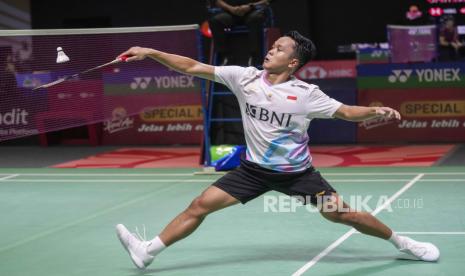 Anthony Sinisuka Ginting di Indonesia Open 2024.