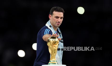 Pelatih timnas Argentina, Lionel Scaloni.