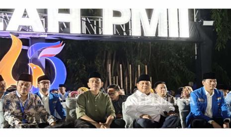 Prabowo Subianto hadiri Harlah PMII ke 63 di Benteng Vastenburg, Jumat (23/6/2023).