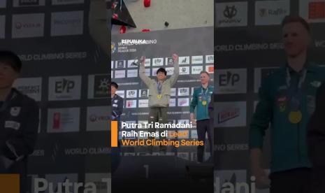 Putra Tri Ramadani Raih Emas di Lead World Climbing Series