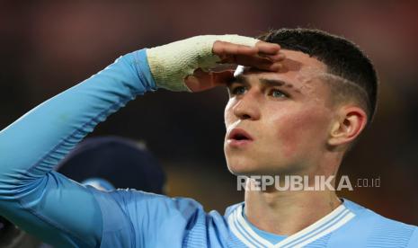 Pemain Manchester City Phil Foden.