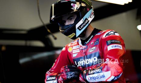 Pembalap MotoGP asal Italia Francesco Bagnaia dari tim Ducati Lenovo.