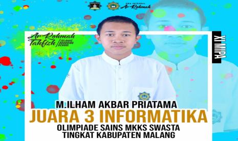 Santri SMA Ar-Rohmah Tahfidz Juara 3 Kompetisi Sains Kabupaten Malang