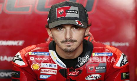 Pembalap MotoGP asal Italia Francesco Bagnaia dari tim Ducati Lenovo.