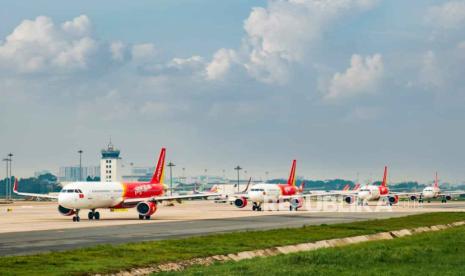 Vice President Commercial Vietjet, Jay L Lingeswara umumkan rute penerbangan Jakarta - Ho Chi Minh City.