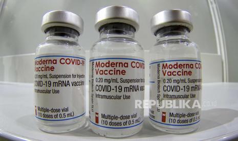 Vaksin Covid-19 Moderna. AS mencatat laporan peradangan jantung pada peserta vaksinasi yang menggunakan vaksi Pfizer dan Moderna.