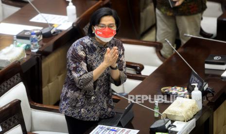 Menteri Keuangan Sri Mulyani. Pemerintah mencatatkan anggaran pemulihan ekonomi nasional (PEN) sebesar Rp 395,92 triliun. 