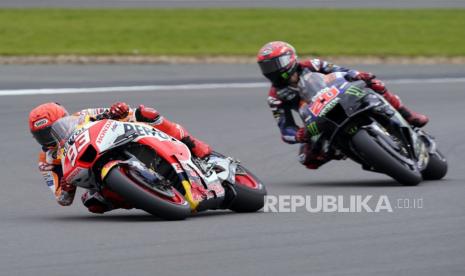 Marc Marquez dari Repsol Honda Team di GP Inggris di Sirkuit Silverstone.