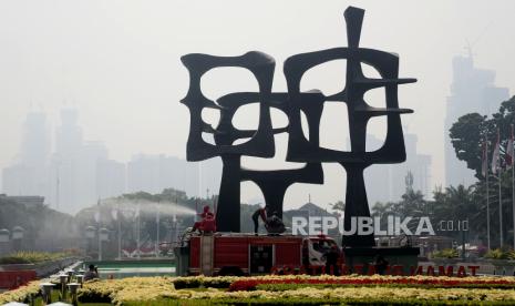 Area kompleks gedung DPR/MPR, Senayan, Jakarta Pusat, yang menjadi kantor bagi politikus yang terpilih sebagai wakil rakyat.