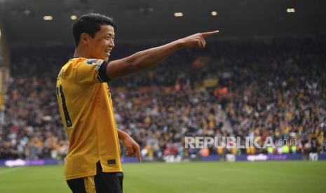 Pemain Wolverhampton Wanderers Hwang Hee-chan.