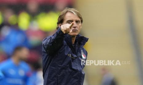 Mantan pelatih timnas Italia, Roberto Mancini, yang kini melatih timnas Arab Saudi.