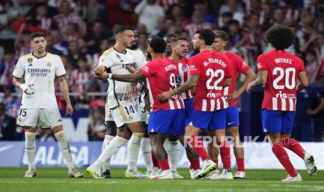 Laga Atletico Madrid vs Real Madrid di La Liga Spanyol.