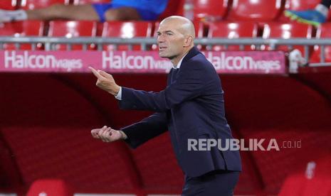 Pelatih Real Madrid Zinedine Zidane.