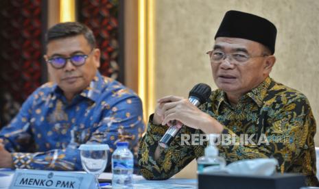 Menteri Koordinator Bidang Pembangunan Manusia dan Kebudayaan (Menko PMK) Muhadjir Effendy. Muhadjir memberikan 10 imbauan mudik.