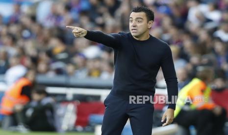 Pelatih Barcelona Xavi Hernandez. 