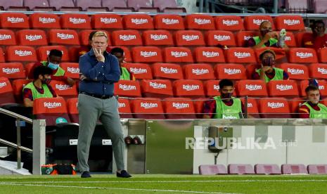 Pelatih Barcelona Ronald Koeman.