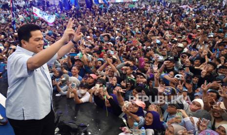 Erick Thohir attended grand campaign of Prabowo and Gibran.