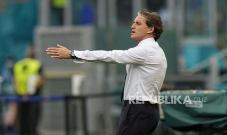 Pelatih Italia Roberto Mancini.