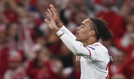 Pemain Denmark Yussuf Poulsen 