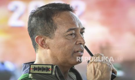 Mantan Panglima TNI Andika Perkasa. Rano Karno dan Andika Perkasa kompak menjawab saat ditanya soal peluang di Pilgub DKI.