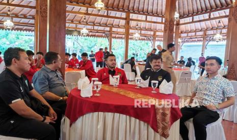 Sarapan bareng Timnas U17 di Loji Gandrung sebelum melanjutkan sesi pemusatan latihannya ke Jakarta, Senin (14/8/2023). 