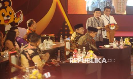 Mantan cawagub Jakarta Suswono menyampaikan sambutan dalam Rapat Pleno Terbuka Penetapan Gubernur dan Wakil Gubernur di Jakarta, Kamis (9/1/2025).