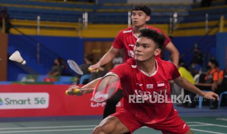  Muhammad Shohibul Fikri, kanan, dan Bagas Maulana dari Indonesia.