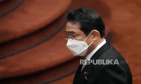 Japanese Prime Minister Fumio Kishida attends the opening of a Diet session at the Upper House of the Parliament on Monday, Jan. 23, 2023, in Tokyo. Kishida said Monday that Japan faces the severest security environment in the region since the end of World War II and pledged to push a military buildup under a newly adopted security strategy over the next five years and beyond as well as tackle rapidly declining births so the country can sustain national strength.