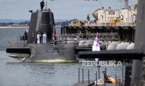 Kapal selam serang bertenaga nuklir. China pertanyakan fakta kecelakaan kapal selam nuklir AS di Laut China Selatan. Ilustrasi.