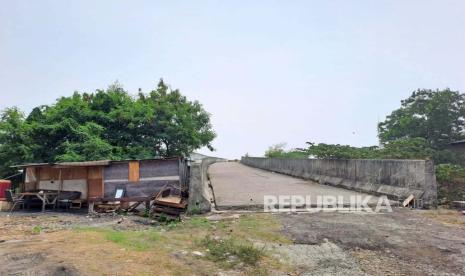 Kondisi jembatan layang non tol (JLNT) Pluit, Jakarta Utara yang mangkrak selama delapan tahun, Selasa (30/5/2023). 