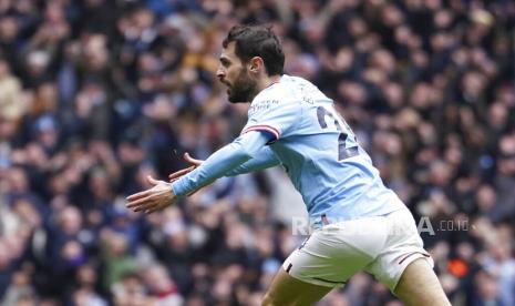 Gelandang Manchester City, Bernardo Silva, yang kini sedang dibekap cedera.