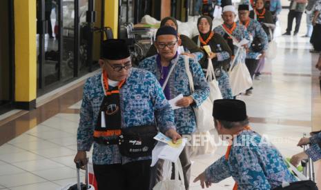 Ilustrasi pemberangkatan jamaah haji.