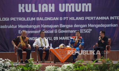 PT Kilang Pertamina Internasional (KPI) melalui Project Balongan menggelar event Goes to Campus ke Institut Teknologi Petroleum Balongan, Kamis (9/3/2023). 