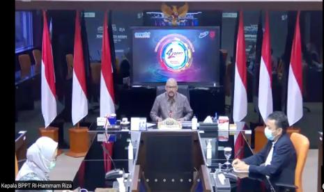 Kepala BPPT Hammam Riza dalam konferensi pers virtual.