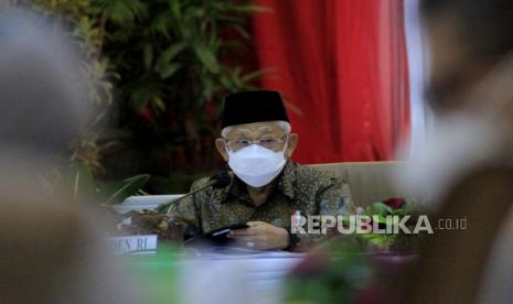 Wakil Presiden KH Ma'rif Amin. Wapres dijadwalkan meresmikan Halal Center UTM Madura pada Kamis (13/1/2022) siang.