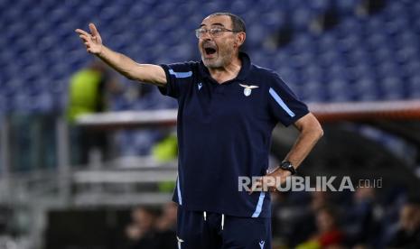 Pelatih kepala Lazio Maurizio Sarri kemungkinan akan memasang Pedro sebagai penyerang tengah saat melawan Juventus. Foto Maurizio Sarri (ilustrasi)