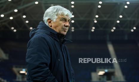  Pelatih Atalanta Gian Piero Gasperini saat pertandingan sepak bola Serie A Italia antara Atalanta BC dan FC Crotone di Stadion Gewiss di Bergamo, Italia, 03 Maret 2021.