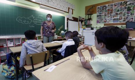 Ilustrasi sekolah Prancis. Prancis akan usut siswa Muslim yang bolos saat Idul Fitri 