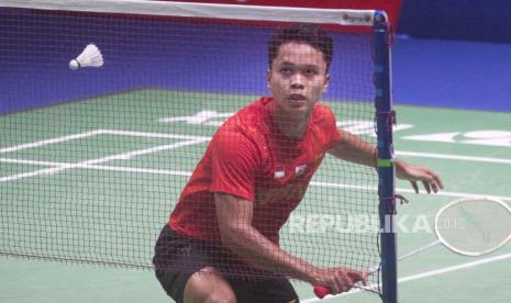 Pebulu tangkis tunggal putra Indonesia Anthony Sinisuka Ginting.