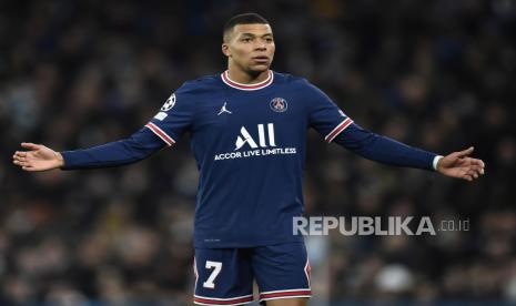 Kylian Mbappe dari Paris Saint-Germain (PSG). Mbappe menjadi target utama Real Madrid di setiap kesempatan bursa transfer.